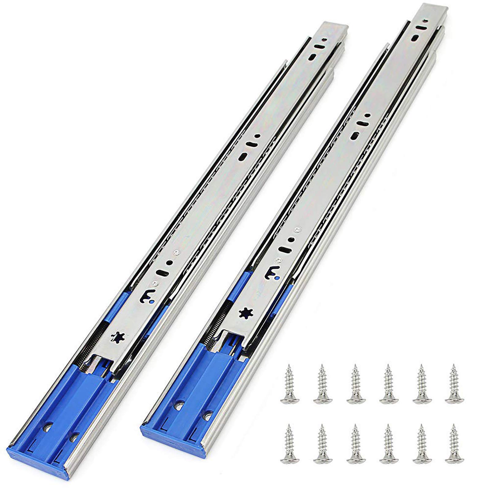 6 Pairs 14-Inch 3-Section Soft Close Ball Bearing Drawer Slides, 100LB Capacity Side Mount Full Extension - Perfect for Kitchen Cabinets, Office Furniture & DIY Storage Solutions