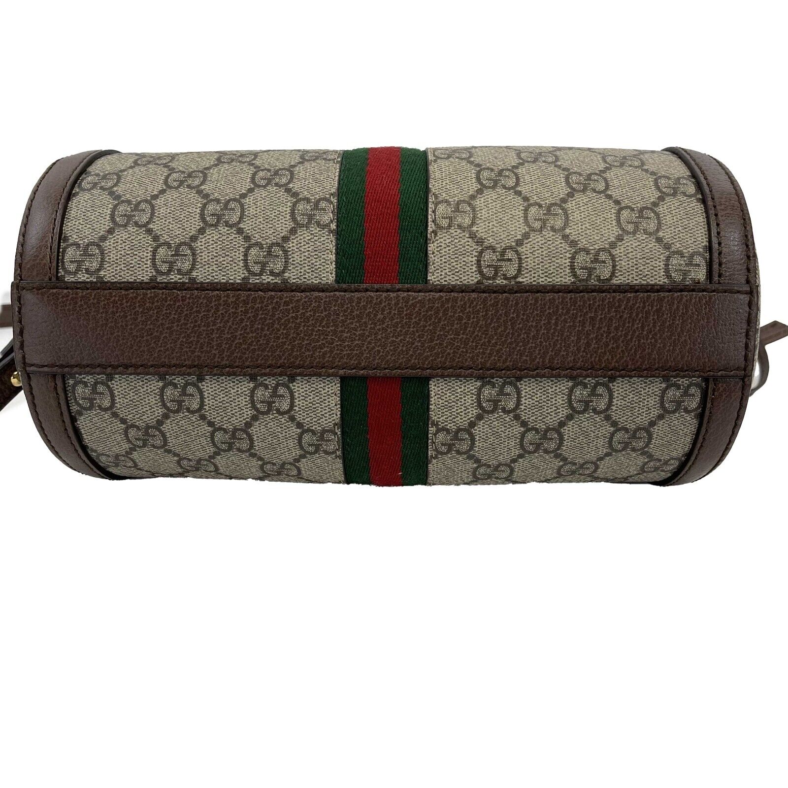 Gucci GG Supreme Monogram Web Small Ophidia Boston Bag - Top Handle & Crossbody Purse for Women | Luxury Designer Handbag for Work, Travel & Everyday Use