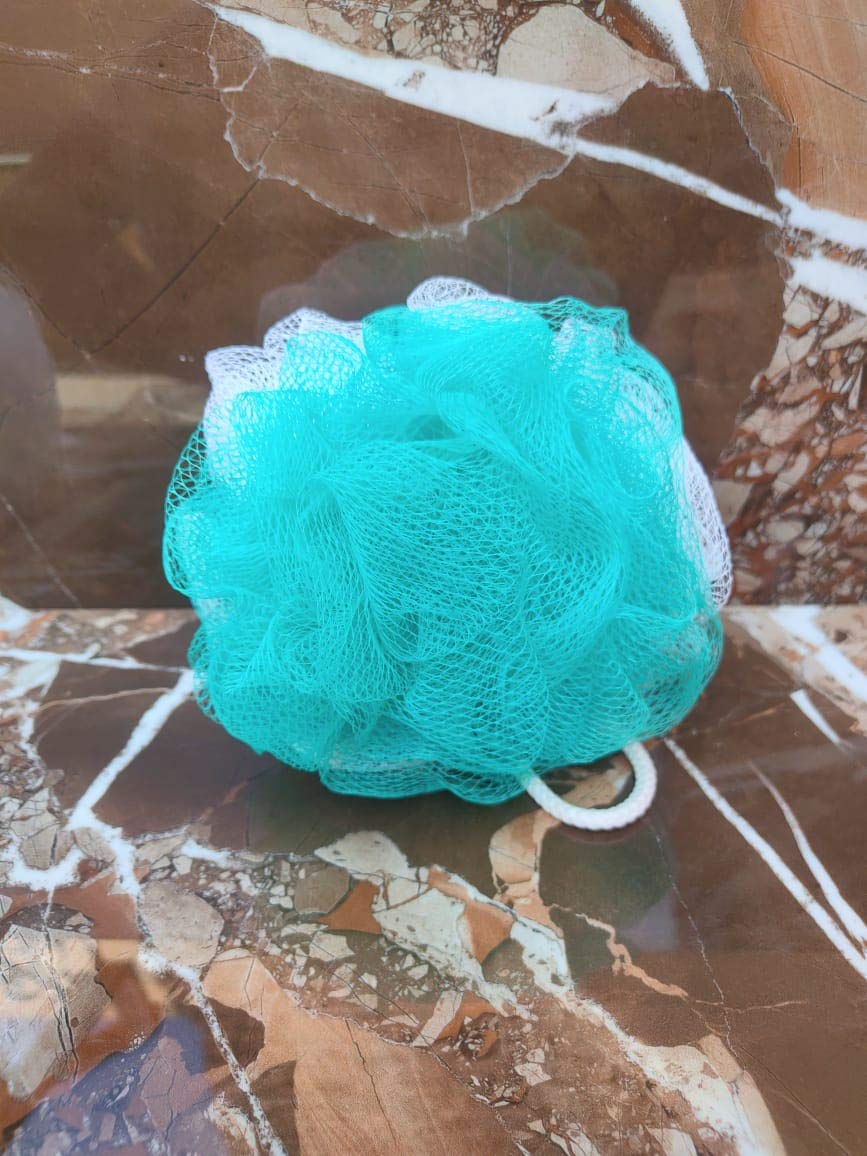 Premium Round Loofah Sponge for Men & Women - Exfoliating Bath & Shower Scrubber (2-Pack, Green & Pink) - Perfect for Couples, Spa Days & Gentle Skin Care