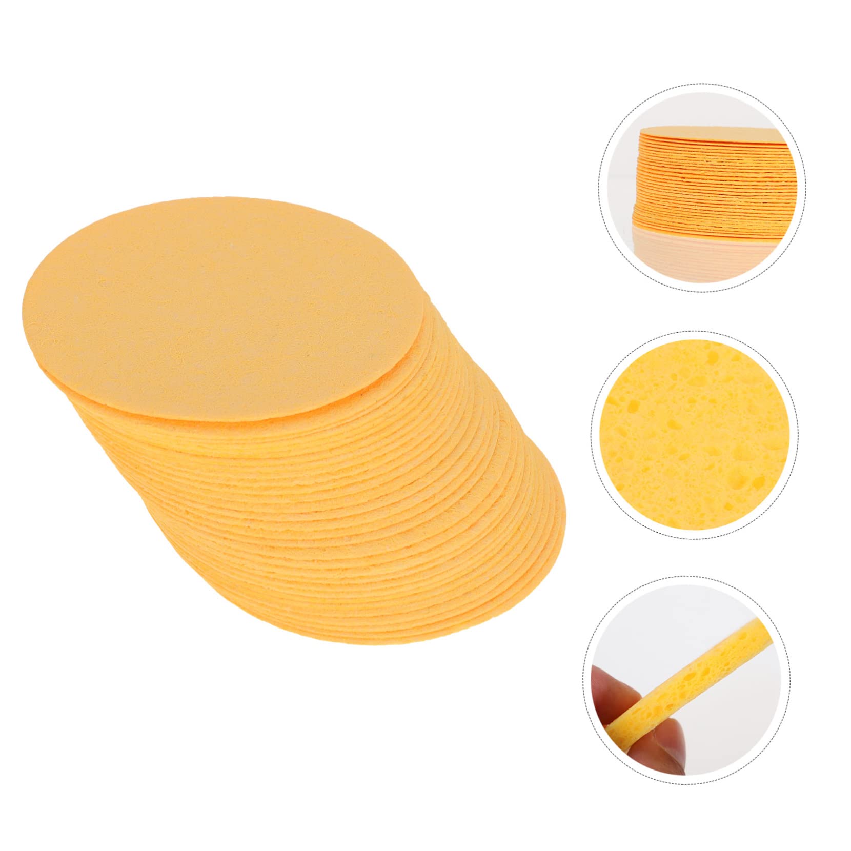 DOITOOL 90 Pcs Compressed Cotton Makeup Sponges - Foundation & Body Powder Puff, Wood Pulp Beauty Blenders for Flawless Makeup Application - Perfect for Home, Travel & Professional Makeup Kits