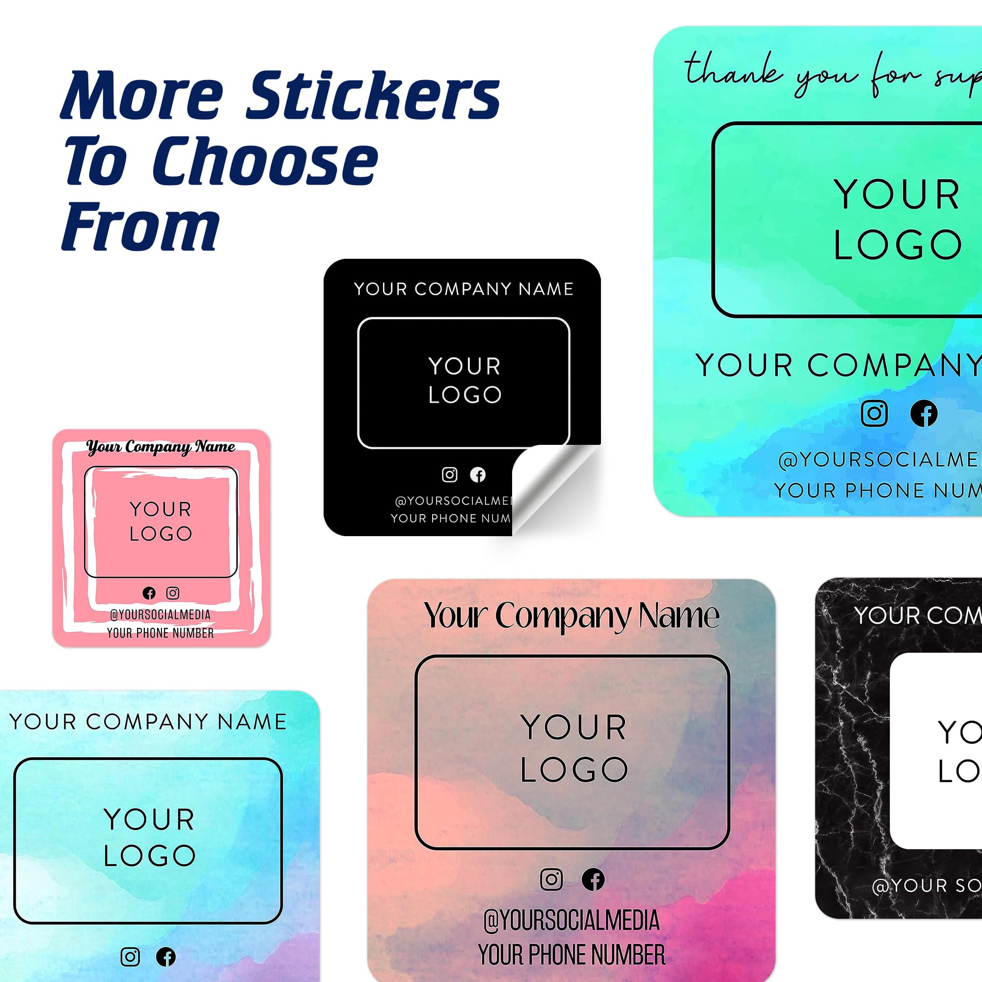 Custom Rectangle Vinyl Stickers - 100 Pack Waterproof Labels for Small Business Branding, Personalized Logo Stickers for Handmade Products, Packaging, Bottles, Jars & Cans - Perfect for DIY Crafts, Product Labeling & Small Business Branding