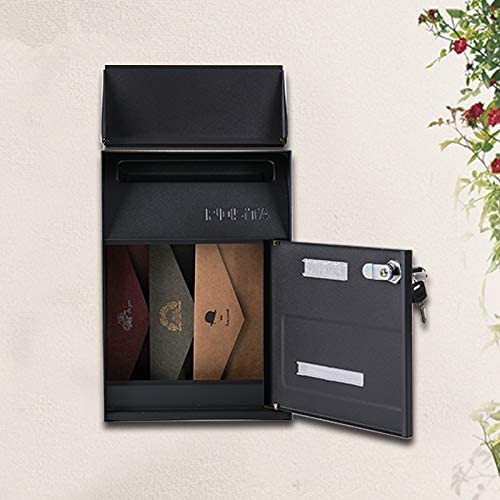 **Stainless Steel Lockable Wall Mount Mailbox - Weatherproof & Secure Letterbox for Garden, Office, Home - Perfect for Outdoor, Patio & Front Door Use**