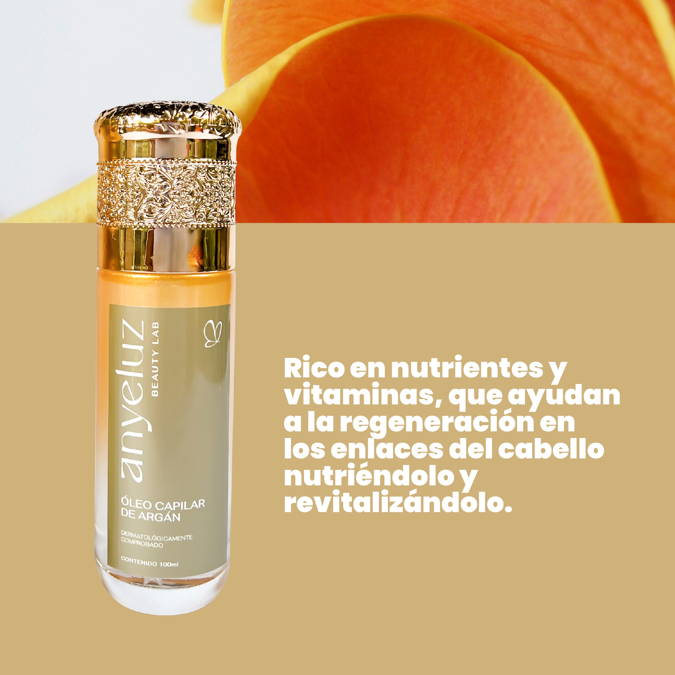 Anyeluz Argan Hair Oil - Nourishing & Repairing Treatment for Dry, Damaged Hair - Perfect for Daily Use, Styling & Split Ends Care