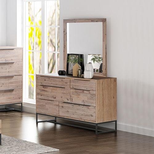 Stylish Hannah Dresser with Mirror - Elegant Vanity Table for Bedroom & Dressing Room - Perfect for Makeup, Jewelry Storage & Home Decor