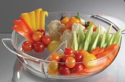 Fox Run Prodyne Iced Platter - 10.5 Inch Diameter, 2.25 Inch Height - Perfect for Charcuterie, Cheese Display & Party Serving - Elegant Entertaining Tray for Weddings, Holidays & Gatherings