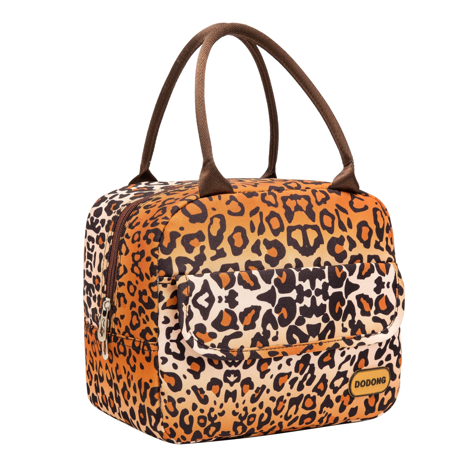 Insulated Lunch Bag for Women - DODONG Reusable Meal Box for Work, School & Outdoor Picnics (Brown, Leak-Proof & Eco-Friendly)