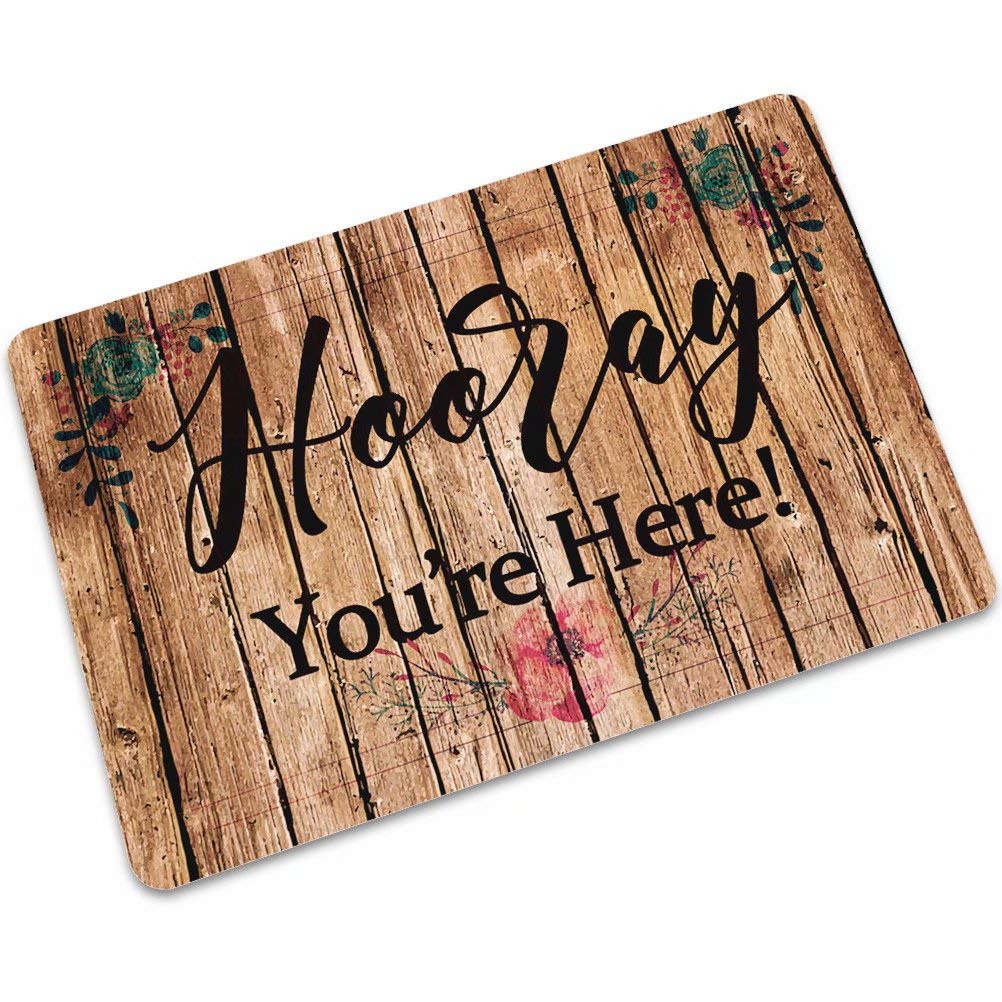 Welcome Doormat - Machine Washable Indoor/Outdoor Non-Slip Entrance Mat for Home, Kitchen, Front Door - Perfect for Entryway, Patio & Mudroom Decor