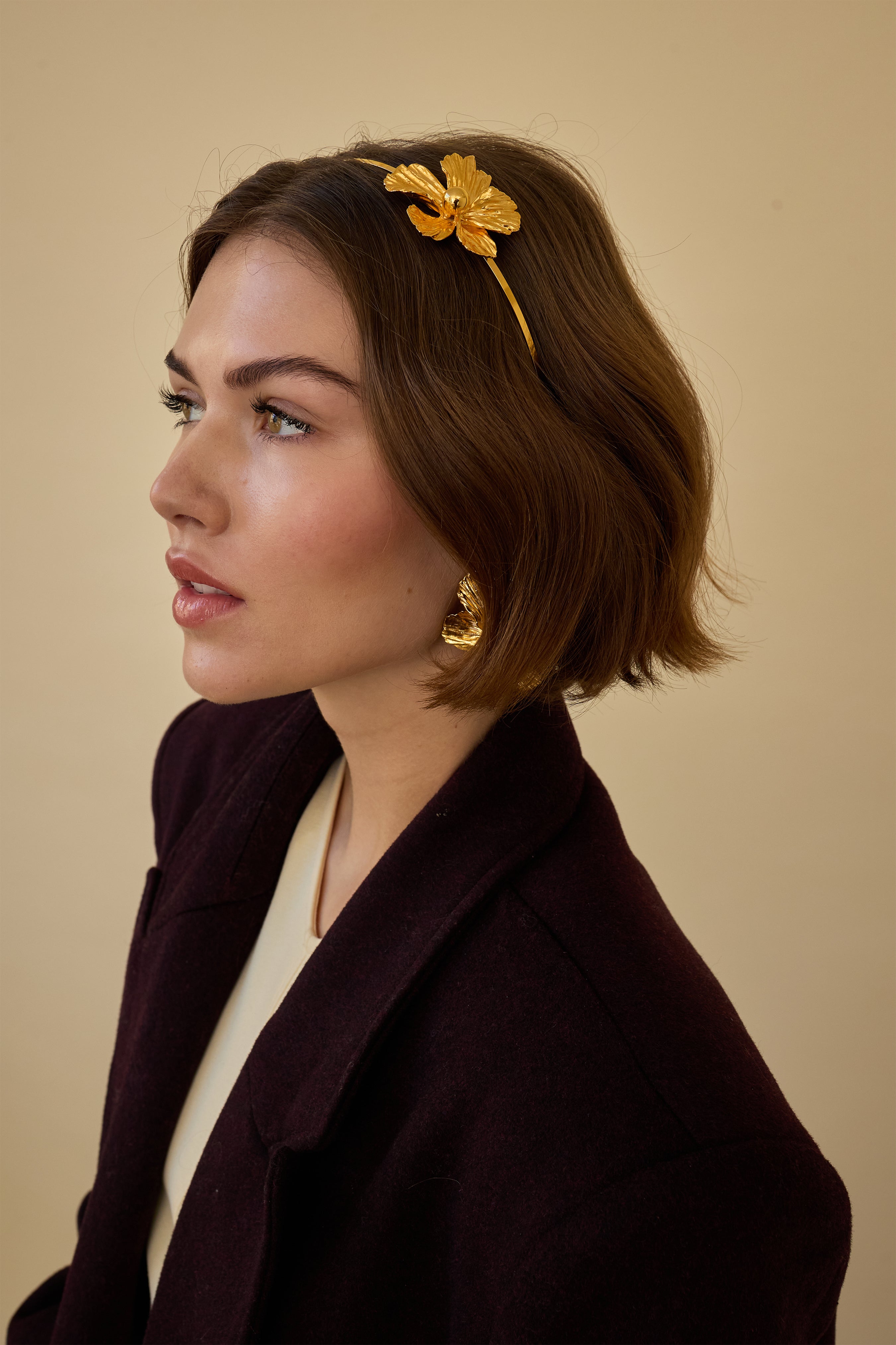 Maya Floral Headband for Women - Elegant Boho Hair Accessory for Weddings, Parties & Everyday Wear | Adjustable Comfort Fit | Perfect for Brides, Bridesmaids & Fashion Lovers