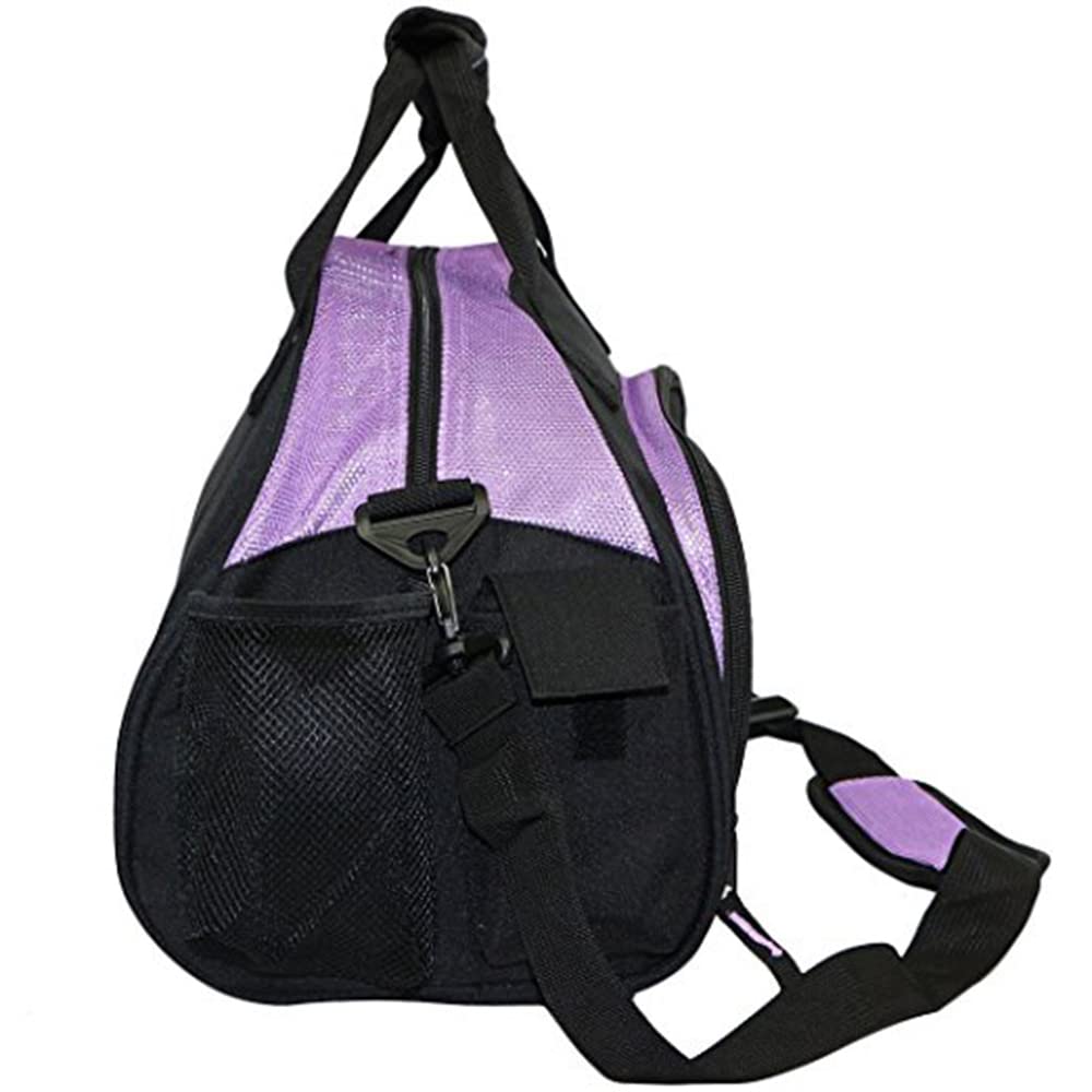 Women's Nylon Dance Sport Duffel Bag - Purple Medium Gym Bag for Women & Girls | Perfect for Dance Classes, Yoga, Gym Workouts & Travel