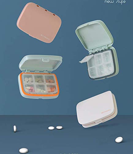Mini Travel Pill Organizer Case - Moisture-Proof Portable Pill Box for Vitamins, Fish Oil & Medication (Large Green) - Perfect for Purse, Pocket & On-The-Go Use