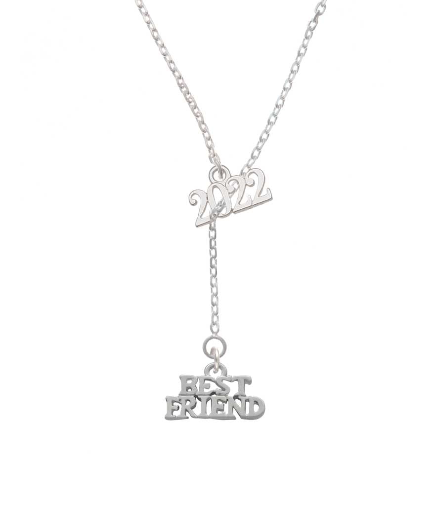 Delight Jewelry Silvertone Best Friend Lariat Necklace 18