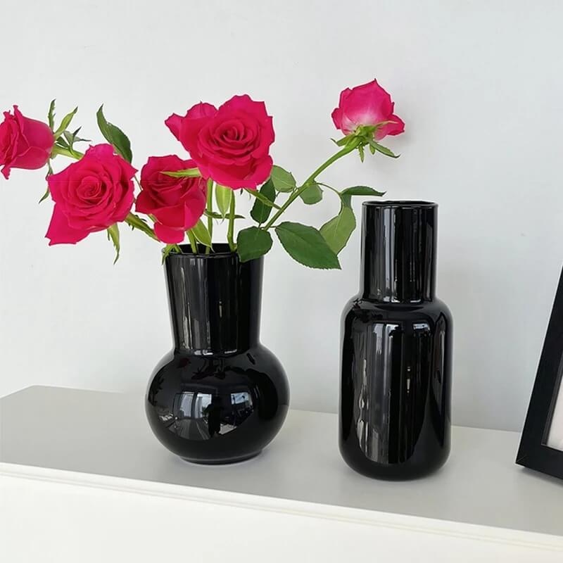 Elegant Clear Glass Vase for Flowers - Modern Home Decor & Wedding Centerpiece - Perfect for Living Room, Dining Table, and Office Desk
