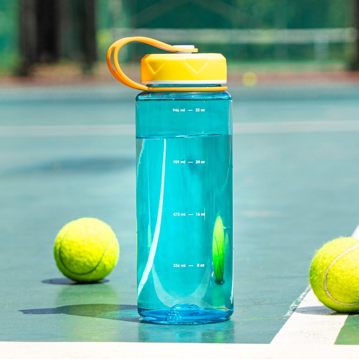 36oz HydroPop Insulated Water Bottle with Leak-Proof Lid, Carry Strap & Measurement Markings - BPA-Free, Keeps Drinks Cold for 24 Hours - Perfect for Gym, Hiking & Outdoor Activities (Blue)