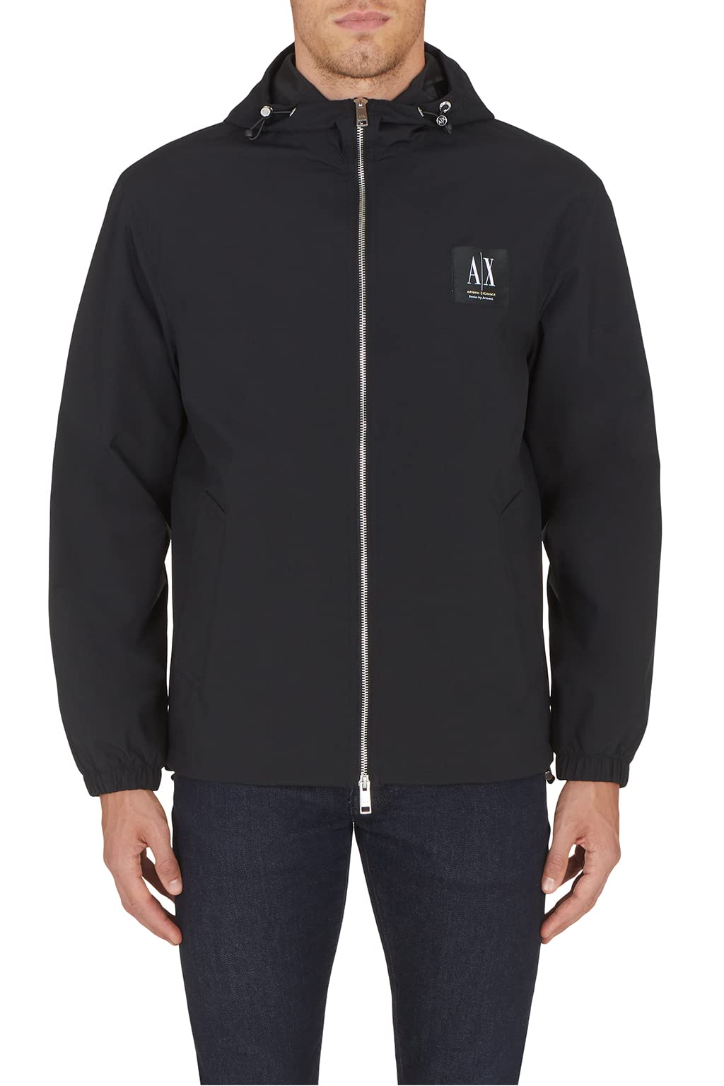 ARMANI EXCHANGE Men's Lightweight Nylon Jacket - Classic Casual Outerwear for Everyday Wear | Water-Resistant Windbreaker for Urban Style & Outdoor Activities