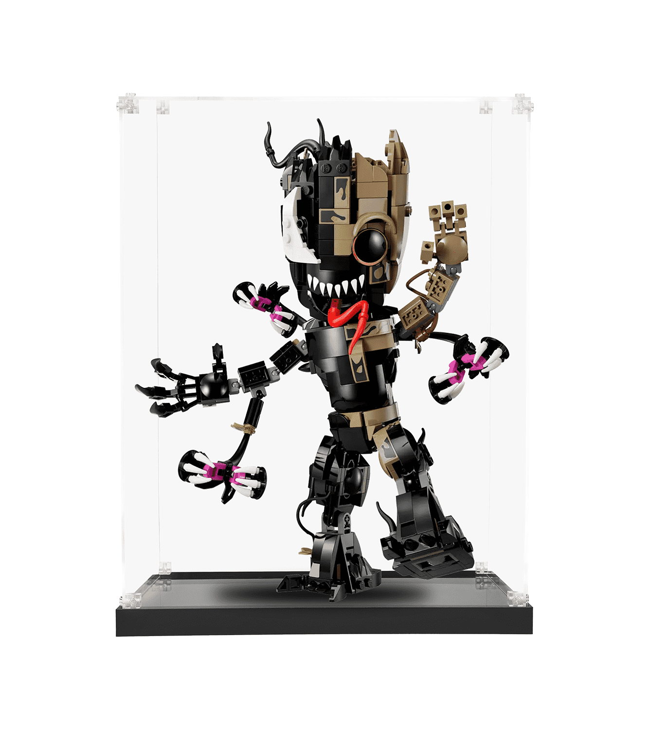 Lego Marvel Venomised Groot 76249 Display Case - Protective Showcase for Collectible Building Sets - Perfect for Home Decor, Office Display & Gift Giving
