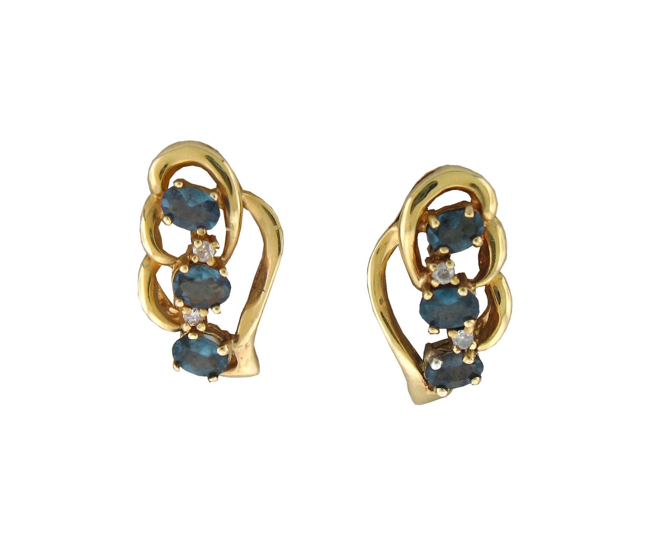 Natural Alexandrite Diamond Earrings in 14K Yellow Gold - Elegant Gemstone Jewelry for Women, Perfect for Weddings, Anniversaries & Special Occasions
