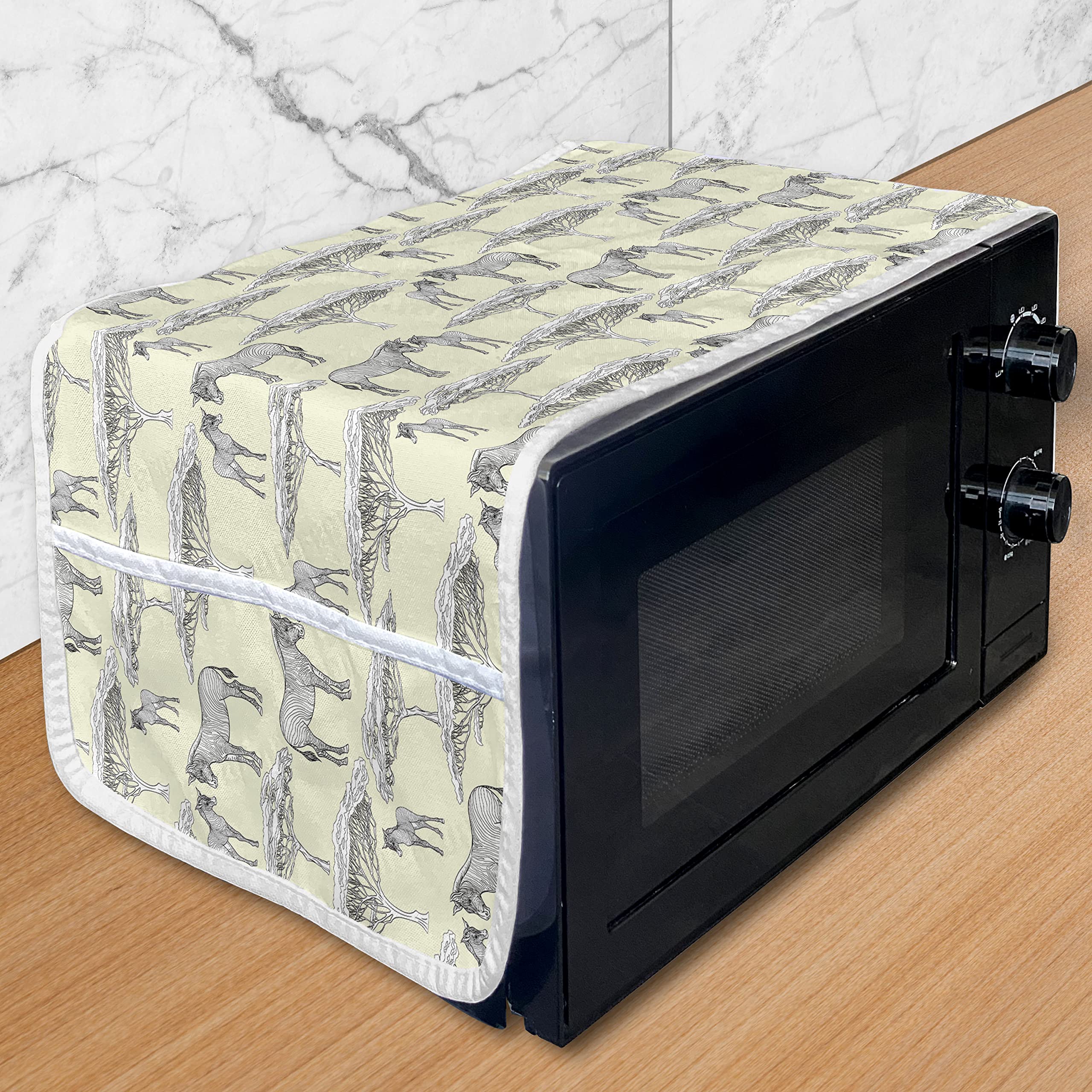 Ambesonne Waterproof Microwave Cover with Pockets - 36