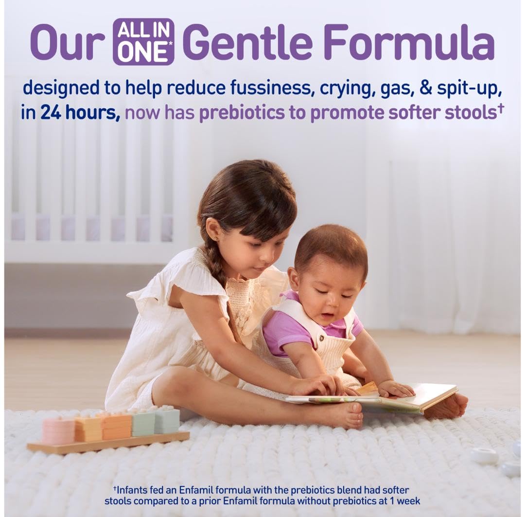 Enfamil NeuroPro Gentlease Baby Formula - Infant Nutrition with DHA & HuMO6 Immune Blend - Reduces Fussiness, Crying, Gas & Spit-up in 24 Hours - 8 Fl Oz (24 Bottles) - Perfect for Newborns & Sensitive Stomachs - Ideal for Daycare, Travel & Nighttime Feeding