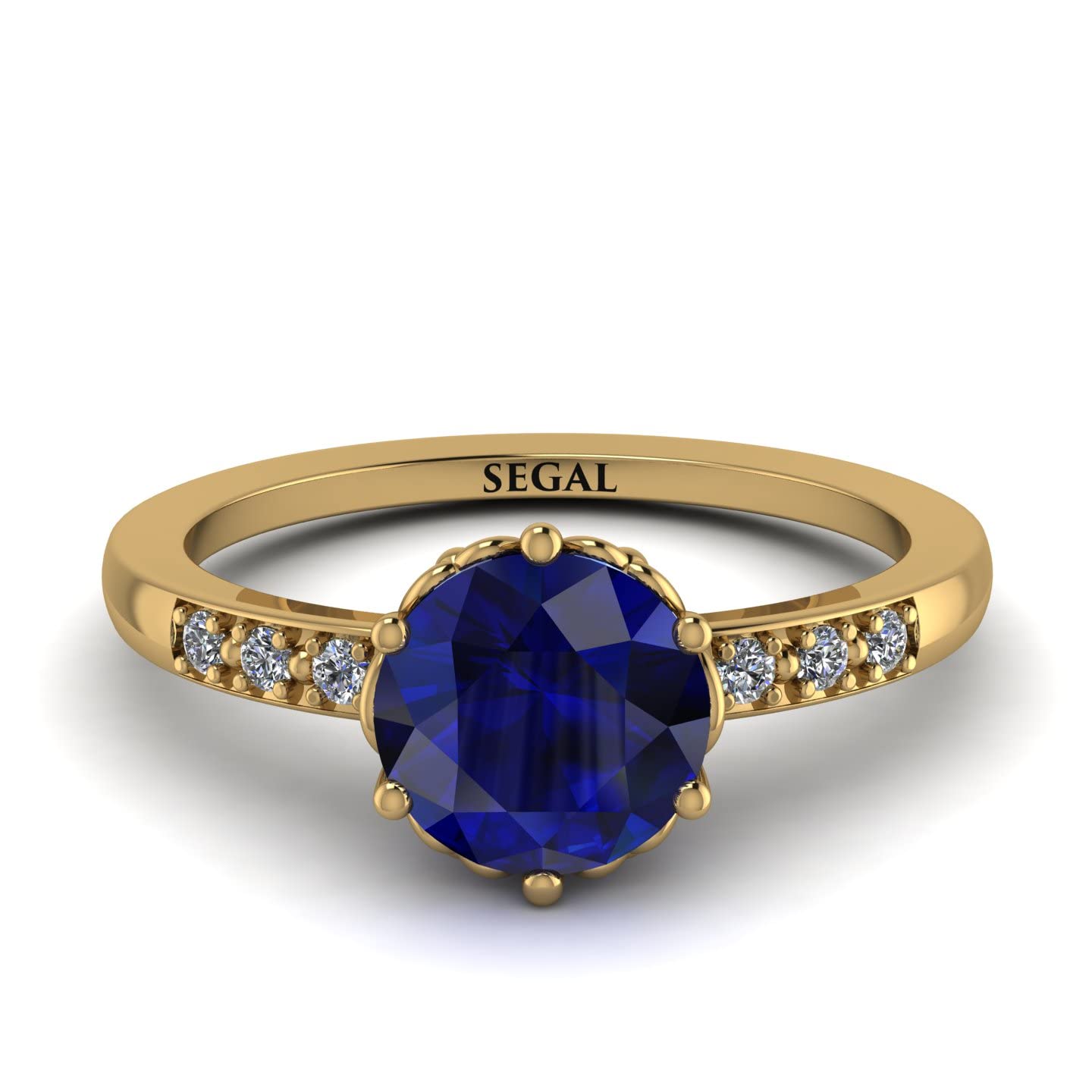 18K-14K Gold Vintage Engagement Ring with Lab-Created Ruby - Classic Solitaire Ring for Women, Proposal, Wedding, Anniversary Gift | Olivia Collection