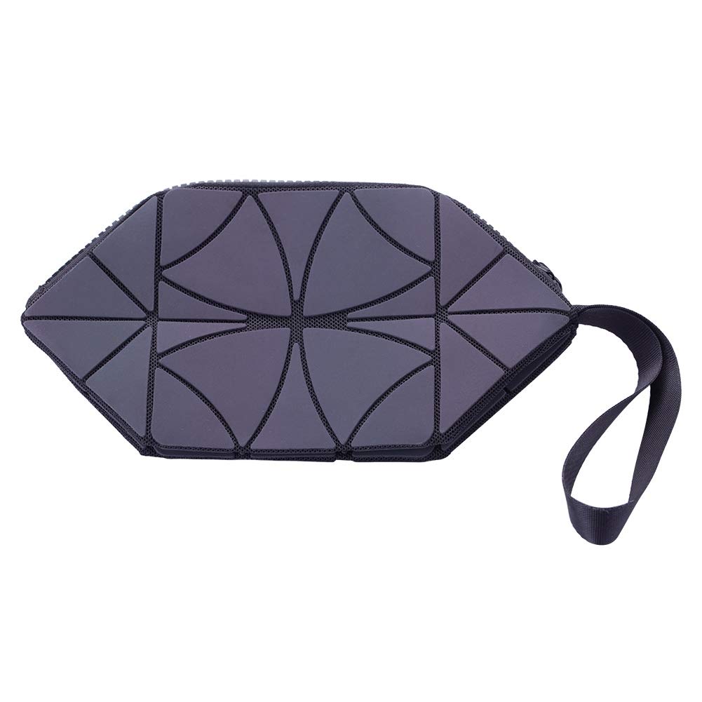 Waterproof Geometric Striped Travel Makeup Bag - Large Capacity Cosmetic Organizer for Women | Perfect for Vacation, Gym & Daily Essentials Storage