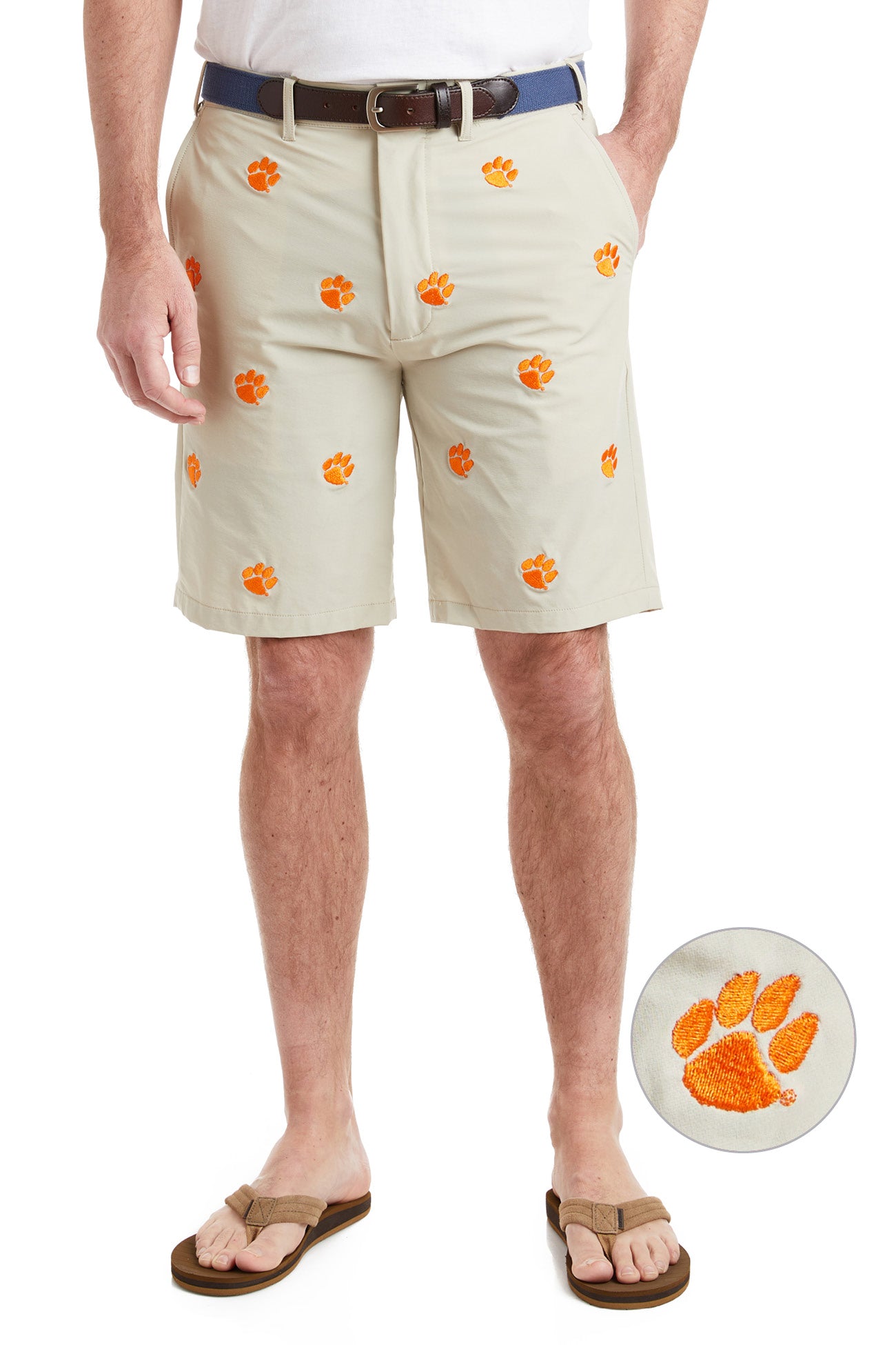 Clemson Tigers Performance Shorts for Men - Breathable Athletic Shorts with Pockets - Perfect for Gym, Running, and Casual Wear