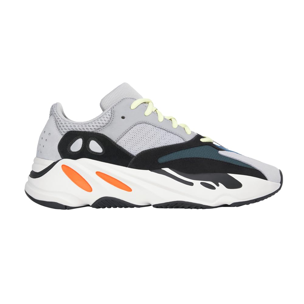 Adidas Men's Yeezy Boost 700 Wave Runner Sneakers - Solid Grey/Chalk White/Core Black - Comfortable Running Shoes for Jogging, Gym & Casual Wear
