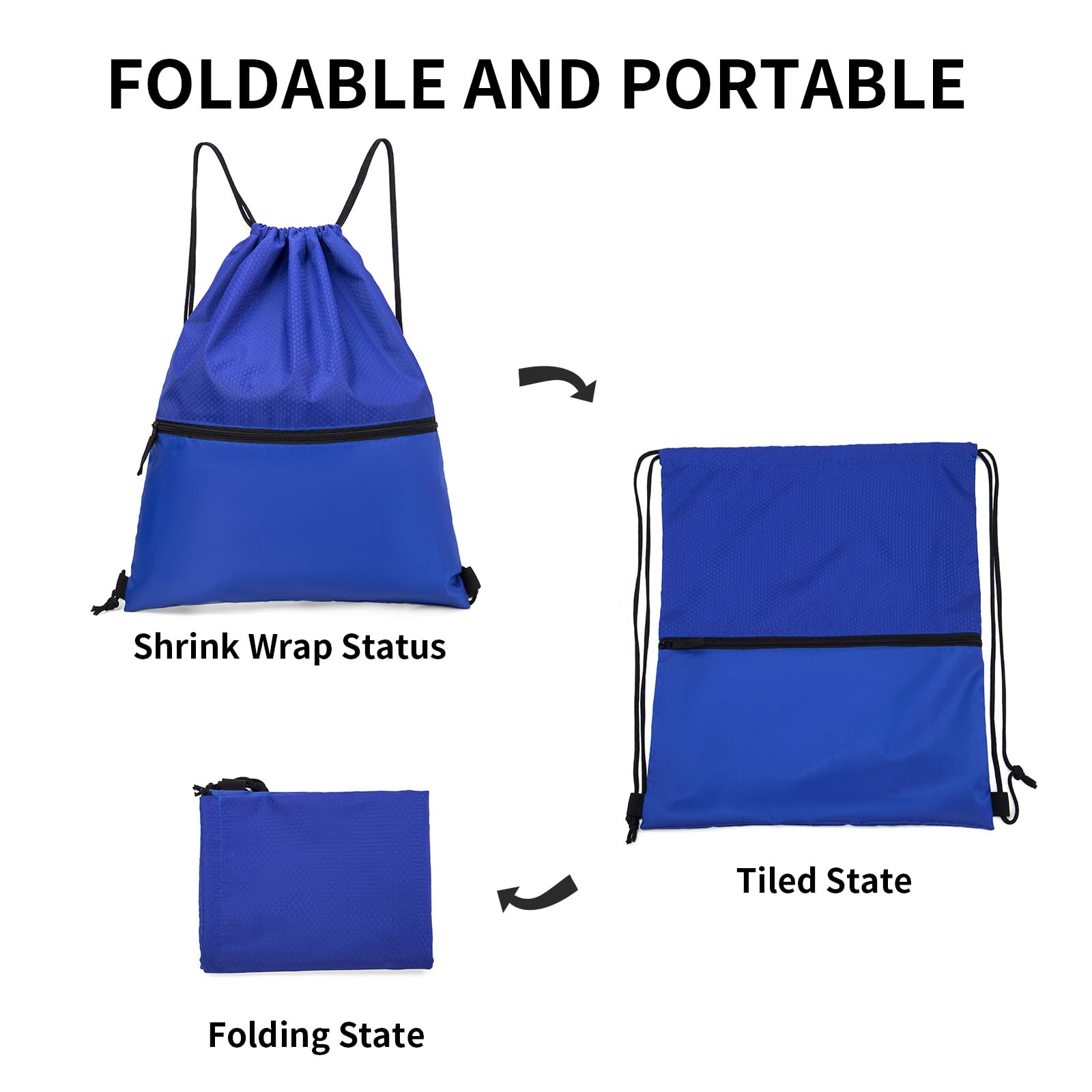 Drawstring Backpack for Men - Lightweight Gym String Bag with Adjustable Straps - Perfect for Workouts, Travel & Outdoor Activities