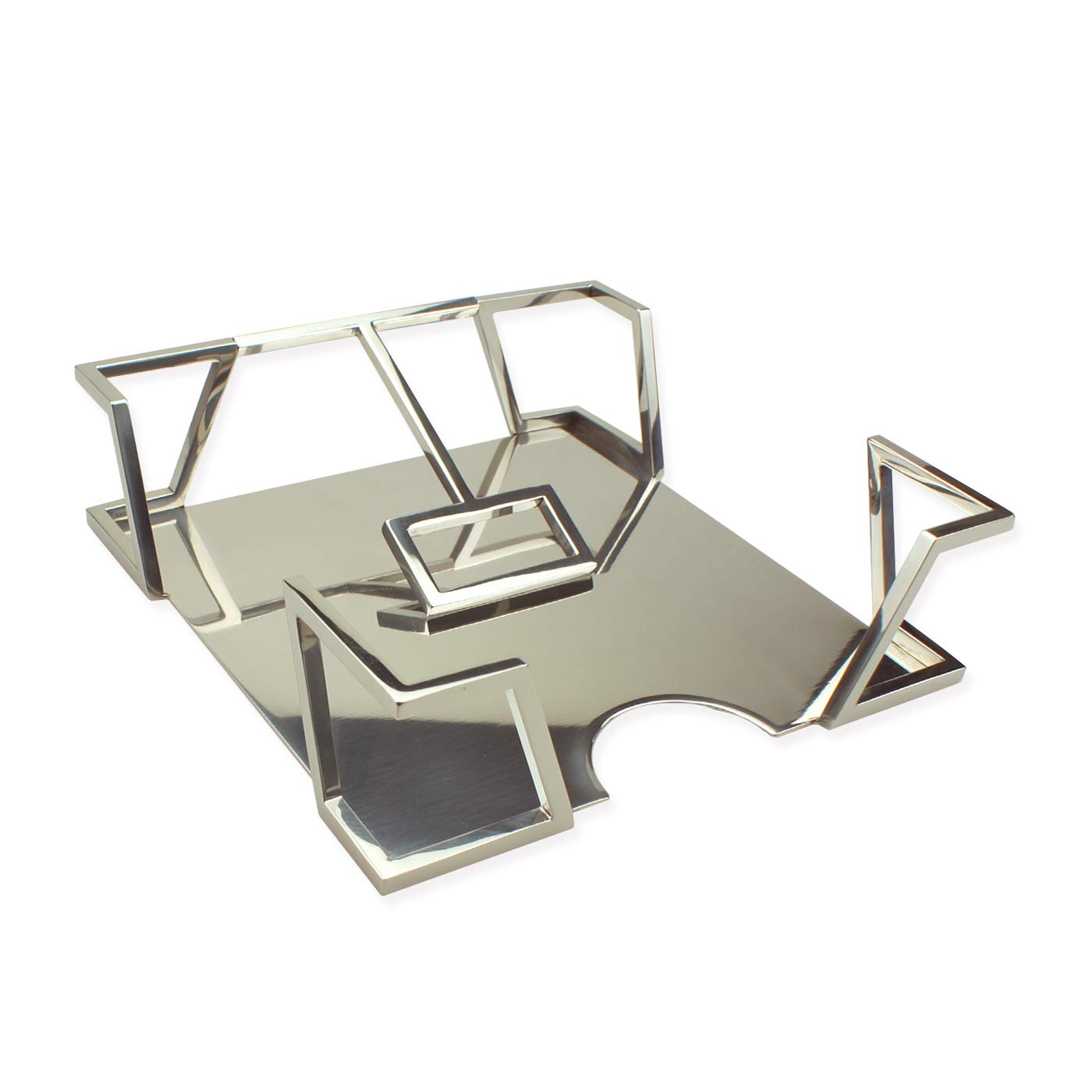 Modern Stainless Steel Mirror Polish Napkin Holder MR116 - Elegant Dinner & Luncheon Napkin Dispenser Organizer - Perfect for Christmas, Thanksgiving & Holiday Gifting - Ideal for Dining Tables, Restaurants & Home Decor