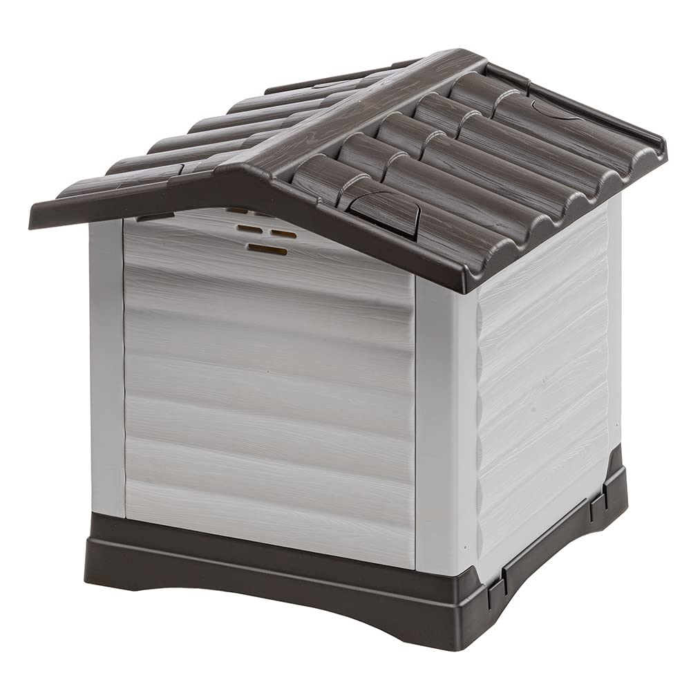 Ferplast Dog Villa - Durable Outdoor Dog House for Small & Medium Dogs - Weatherproof Pet Shelter for Backyard, Patio & Garden Use