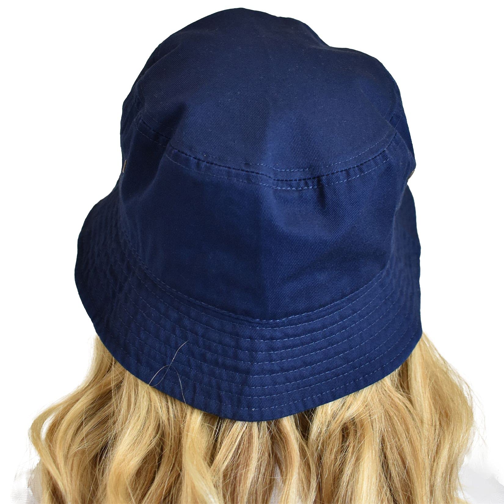 NYFASHION101 Stylish Unisex Solid Color Cotton Bucket Hat for Men & Women - Perfect for Outdoor Activities, Beach, Hiking & Summer Sun Protection