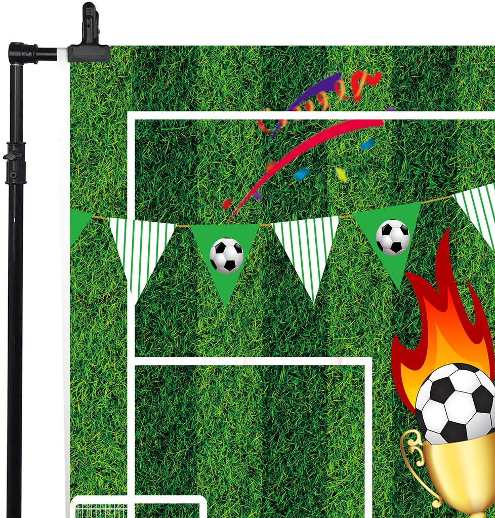 Premium 7x5FT Football Field Photography Backdrop - Green Grass Sports Stadium Scene for Birthday Parties, Game Decor, Photo Studio Props, Cake Table Decor - Perfect for Boys, Kids & Adults (DLA147B)