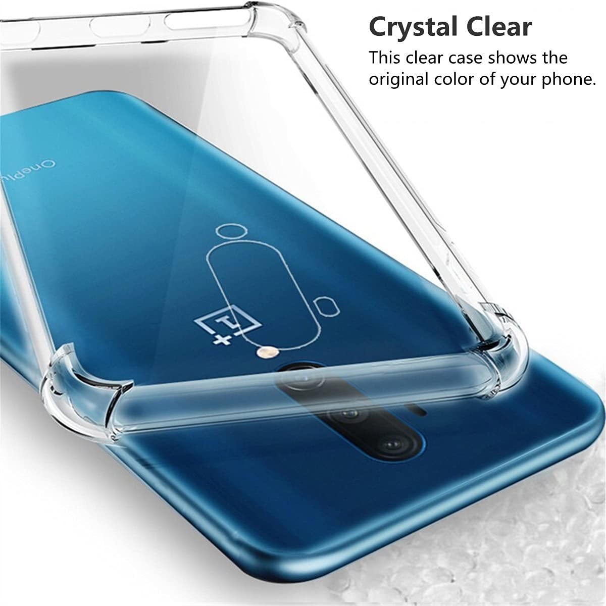 OnePlus 7T Pro Case Clear - Shockproof Protective Phone Cover with Soft TPU & Slim Design | Perfect for Everyday Protection & Drop Defense