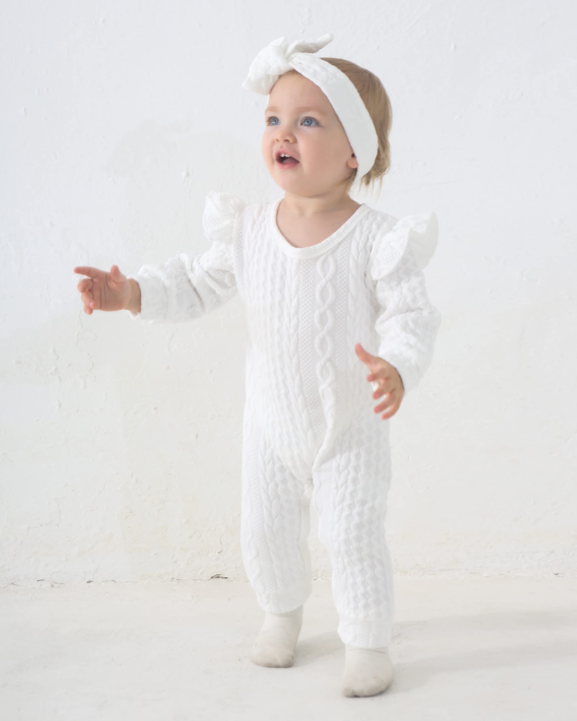Renotemy Newborn Baby Girl Clothes | Fall & Winter Outfits | Infant Rompers & Solid Jumpsuits | Cute Bodysuit for Baby Girls | Perfect for Daily Wear, Family Photos & Special Occasions