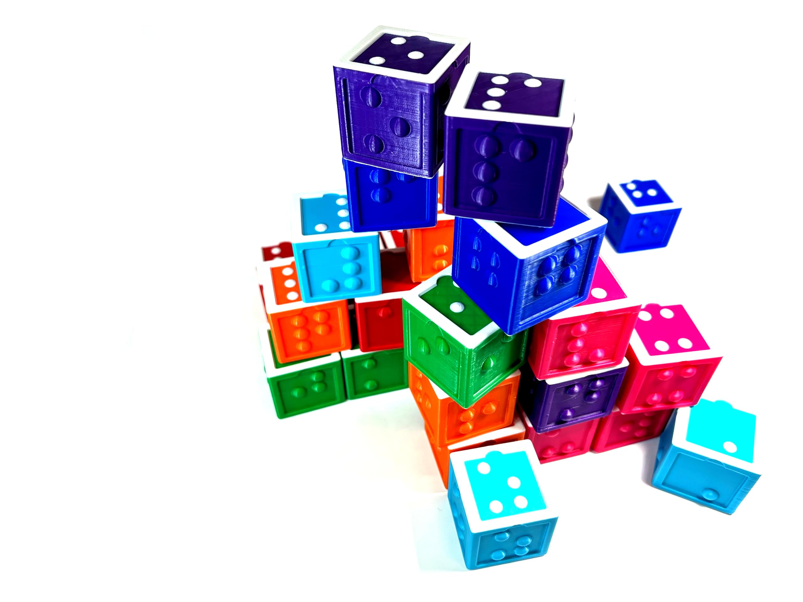 Braille Alphabet and Number Learning Blocks - Educational Toy for Kids with Spanish Text - Perfect for Early Childhood Development & Tactile Learning Activities