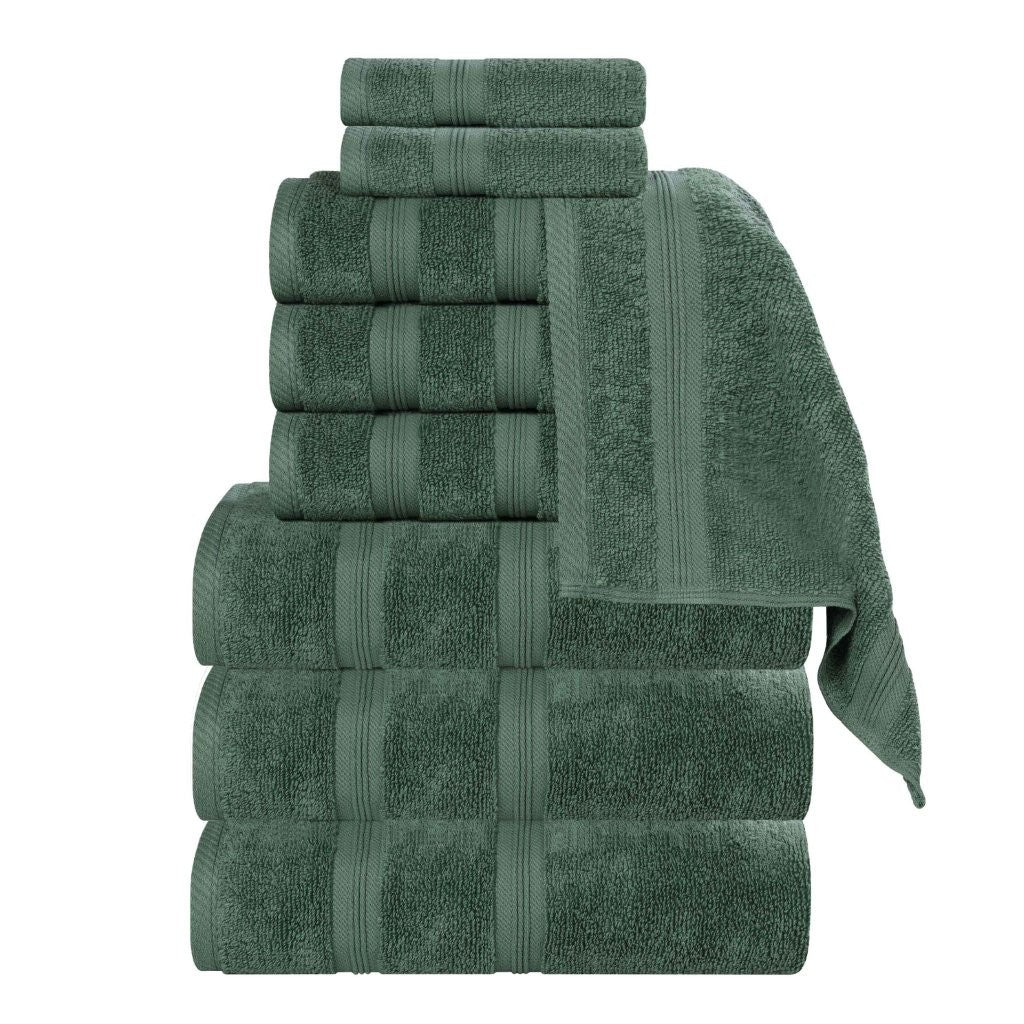 Premium Smart Dry Zero Twist Cotton 9-Piece Towel Set - Ultra Soft & Absorbent Bath Towels, Hand Towels & Washcloths for Spa, Bathroom & Luxury Home Use