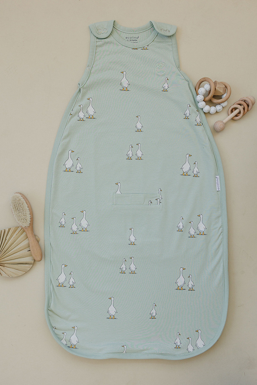 Ecolino® Adjustable Organic Cotton Toddler Sleep Bag for Kids 2-4 Years - Soft & Breathable Baby Sleeping Sack for Nursery, Daycare & Travel