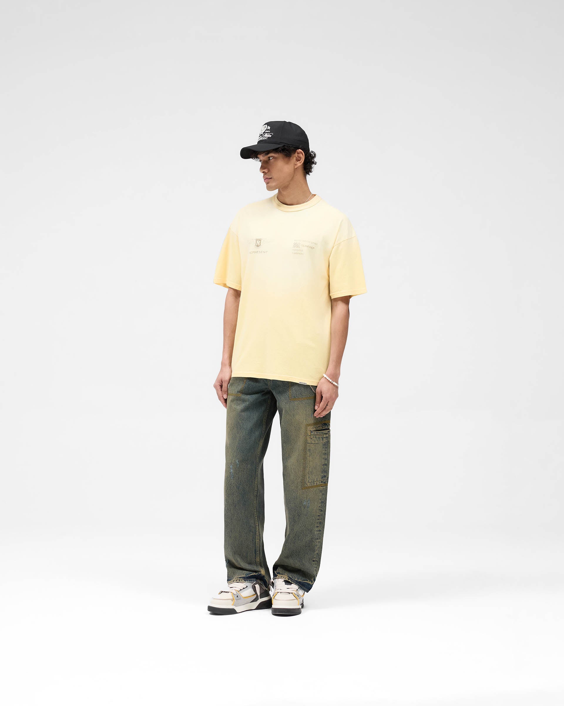 Team Rep T-Shirt - Light Yellow | Comfortable Cotton Crewneck Tee for Sports, Casual Wear & Team Events