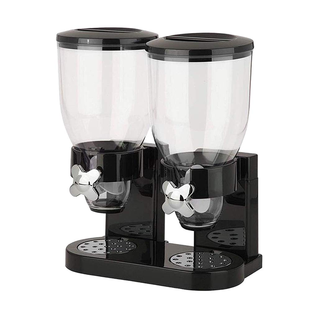 Baoblaze Dual Control Cereal Storage Container - Airtight Dry Food Dispenser for Oats, Grains, Sugar & Beans | Perfect for Kitchen Pantry Organization & Bulk Food Storage