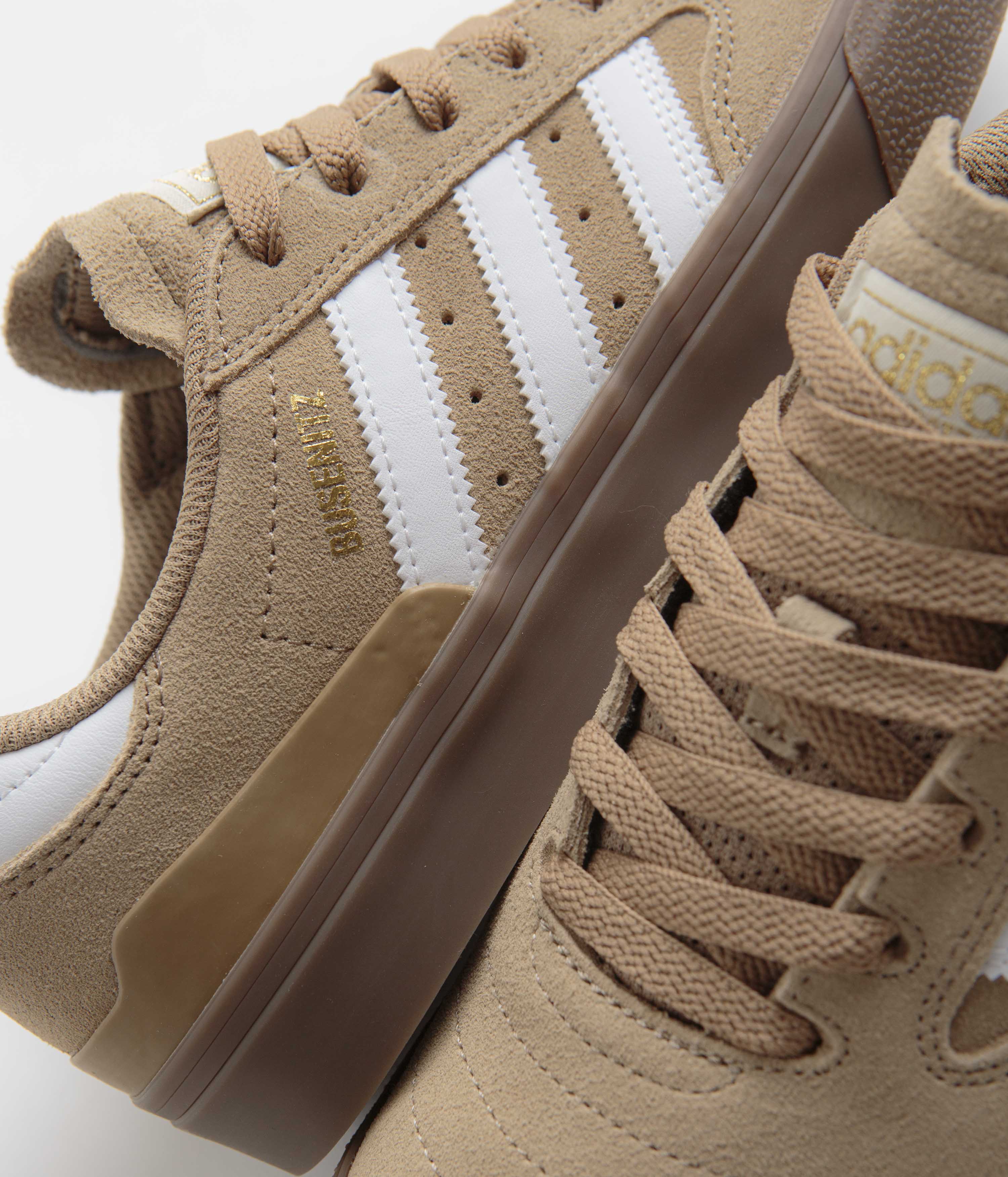 Adidas Busenitz Vulc II Skate Shoes - Cardboard/Chalk White/Gold Metallic - Men's High-Performance Skateboarding Sneakers for Street Style & Urban Fashion
