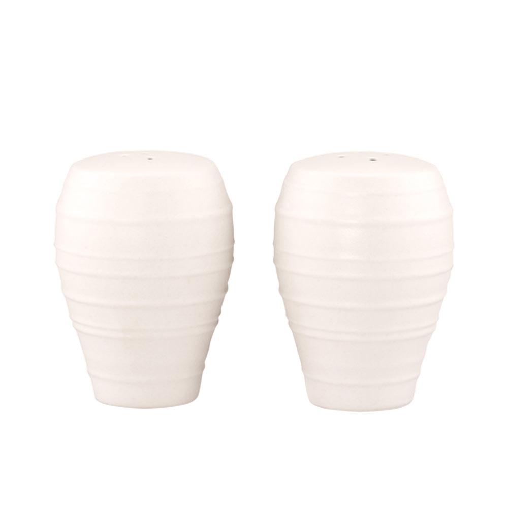 Premium Swirl White Salt and Pepper Shaker Set - Elegant Ceramic Grinders for Dining Table, Kitchen & Gift Giving - Perfect for Home, Restaurants & Housewarming