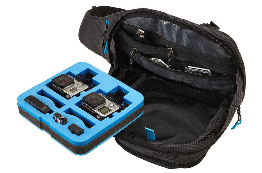 Thule Legend GoPro Sling Pack - Waterproof Camera Bag for Hiking, Travel & Adventure - Compact Shoulder Backpack for GoPro Hero 12/11/10/9, DSLR & Accessories