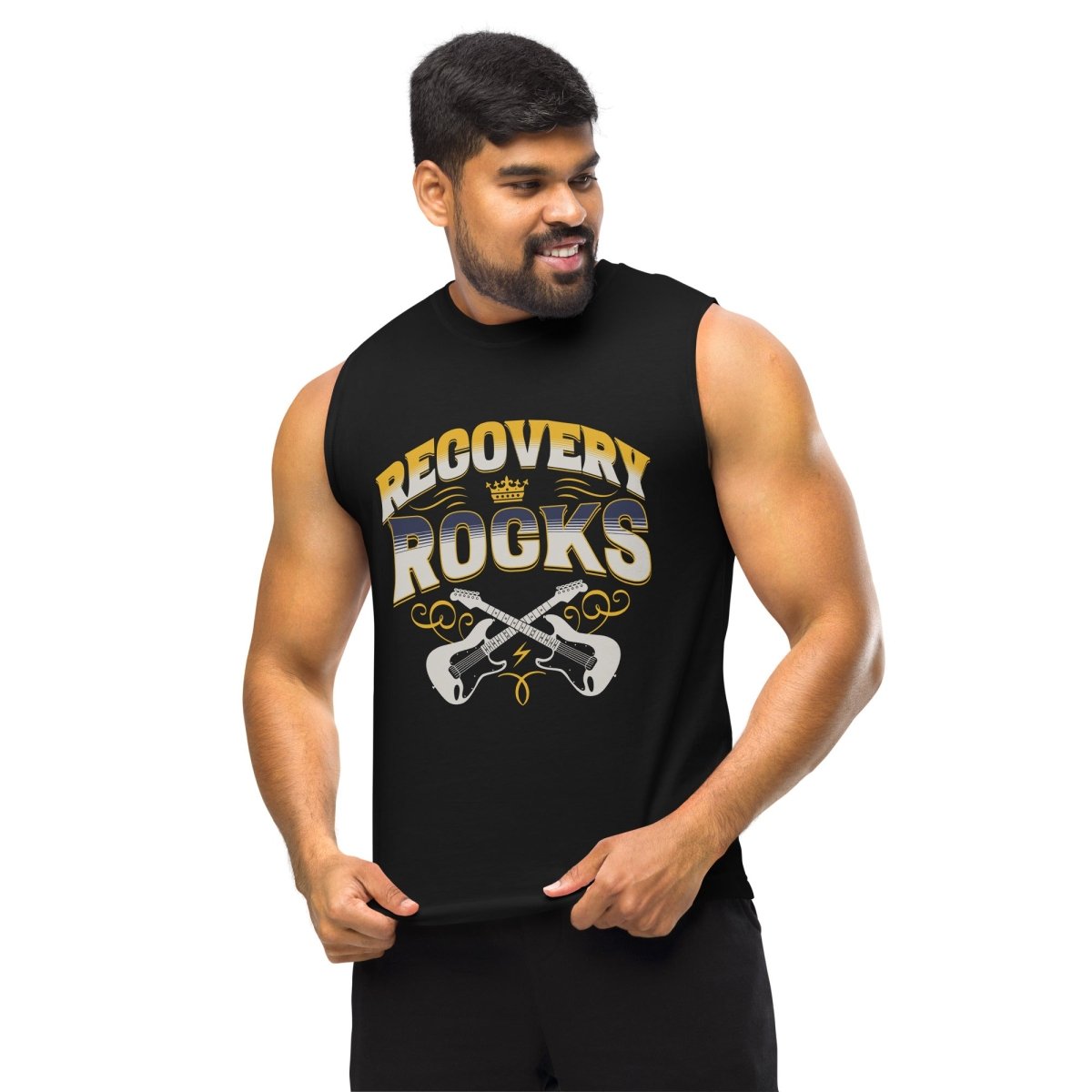 Recovery Rocks: Premium Muscle Tee for Post-Workout & Fitness Comeback - Ideal for Gym, Running & Active Lifestyle