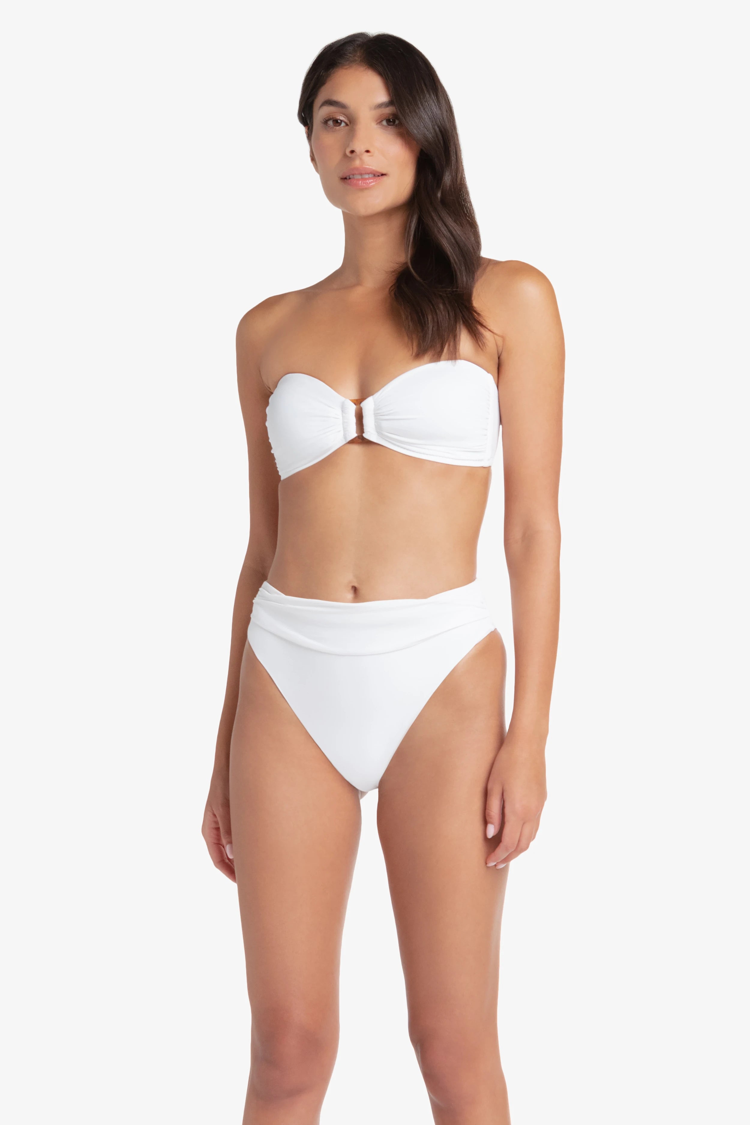 Shirred Bottom Textured White Tops for Women - Casual & Chic Summer Blouses | Perfect for Beach Outings, Brunch Dates & Everyday Wear