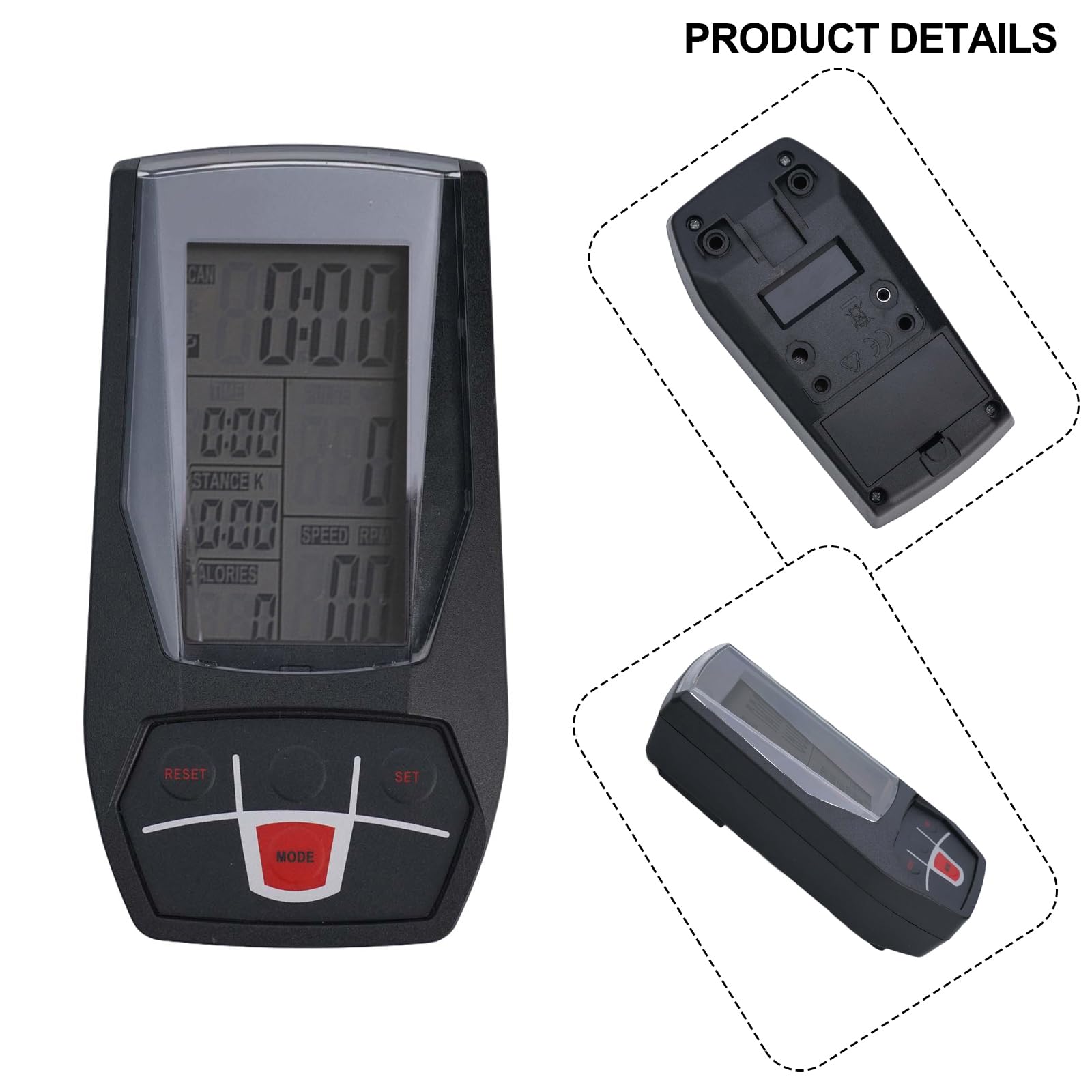Oceanlend Bike Speedometer with Tachometer - Cycling & Gym Accessory for Indoor Bikes