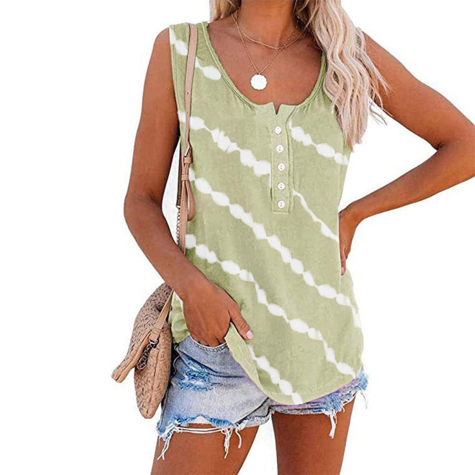Vedolay Women's Fashion Letter Printed Sleeveless Crop Tank Top - Soft Loose Fit Workout Blouse for Yoga, Gym & Summer Casual Wear