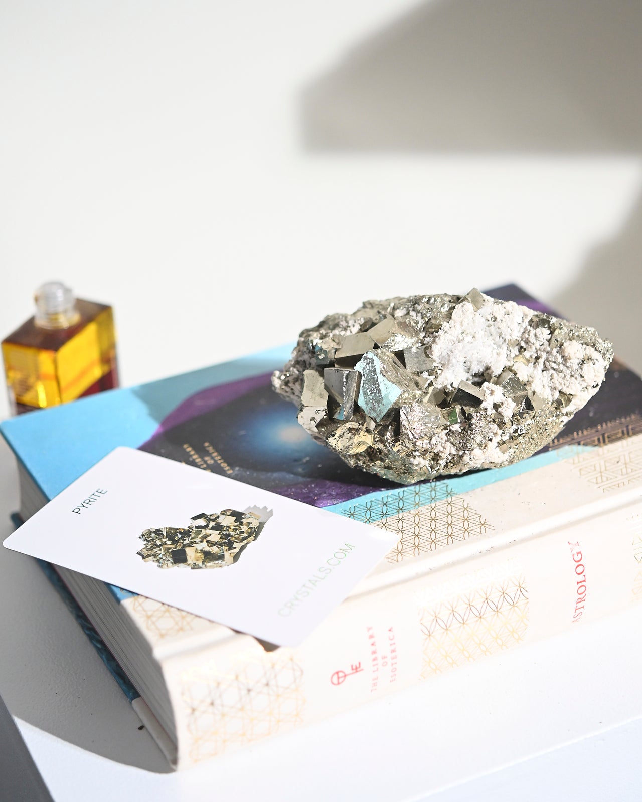 Natural Pyrite and Quartz Crystal Cluster - 2.6lbs Raw Mineral Specimen for Home Decor, Meditation & Healing Stone Collection