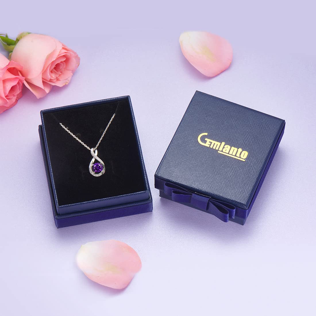 925 Sterling Silver Birthstone Necklace for Women - Infinity Pendant with Adjustable Chain | Personalized Fine Jewelry Gift for Her, Mom, Wife | Birthday, Anniversary, Mother's Day Present | Everyday Wear & Special Occasions
