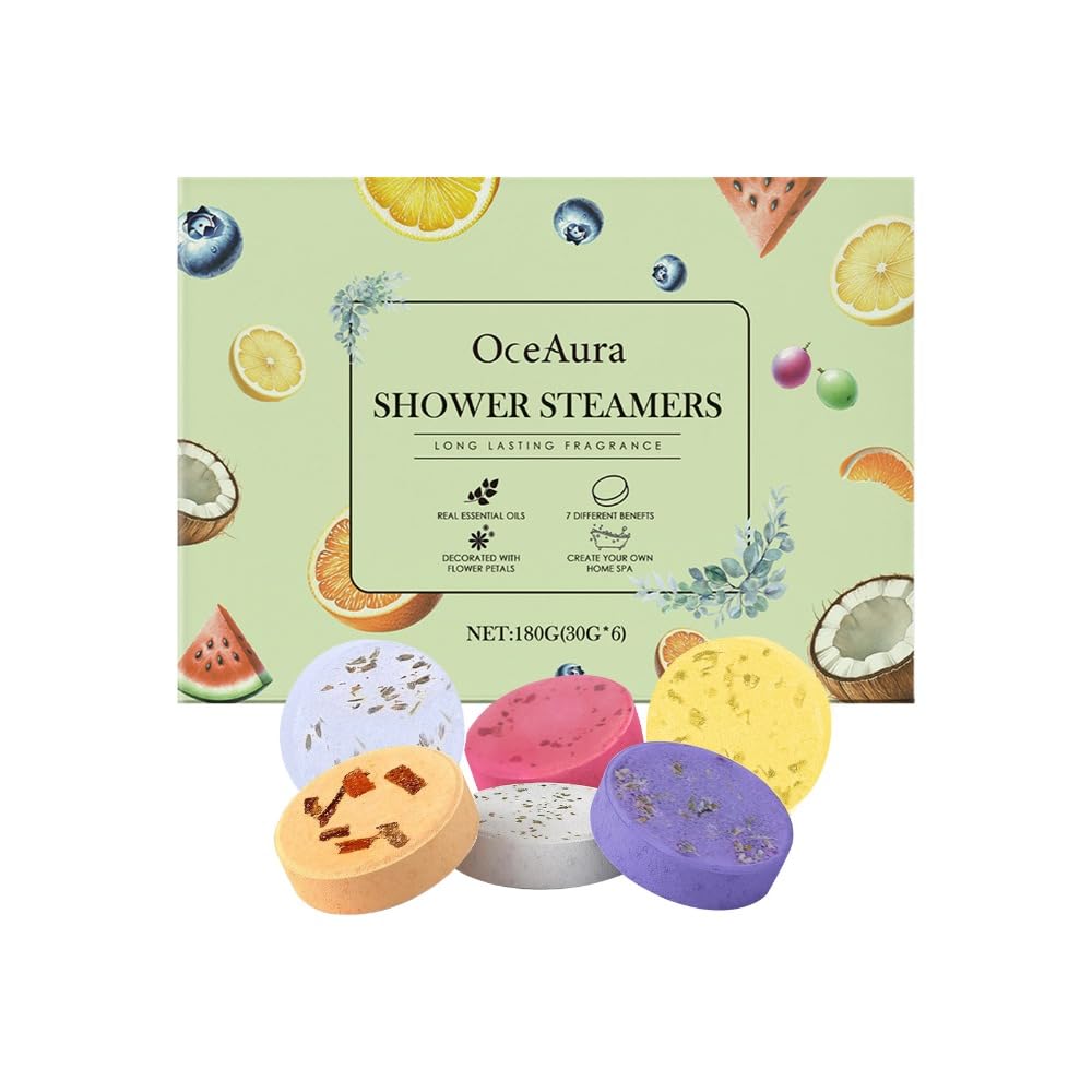 Refreshing Citrus Scent Shower Tablets - Aromatherapy Bath Steamers for Relaxation & Stress Relief, Green (Perfect for Spa Nights & Self-Care Moments)