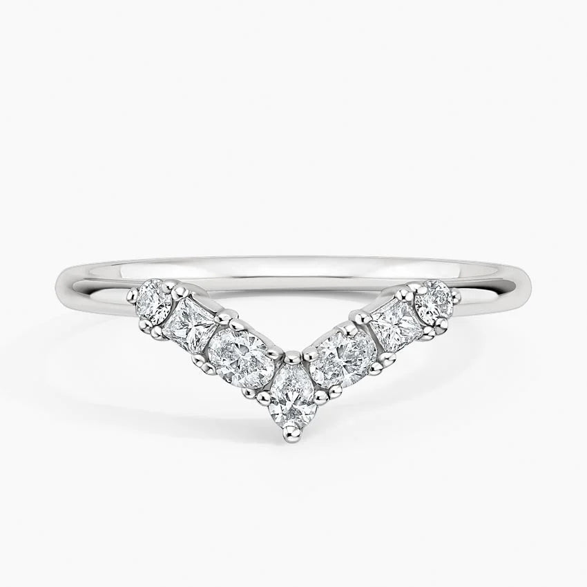 Desirée Contoured Wedding Band Ring LR108 - Elegant Matching Bridal Set for Engagement & Anniversary Gifts