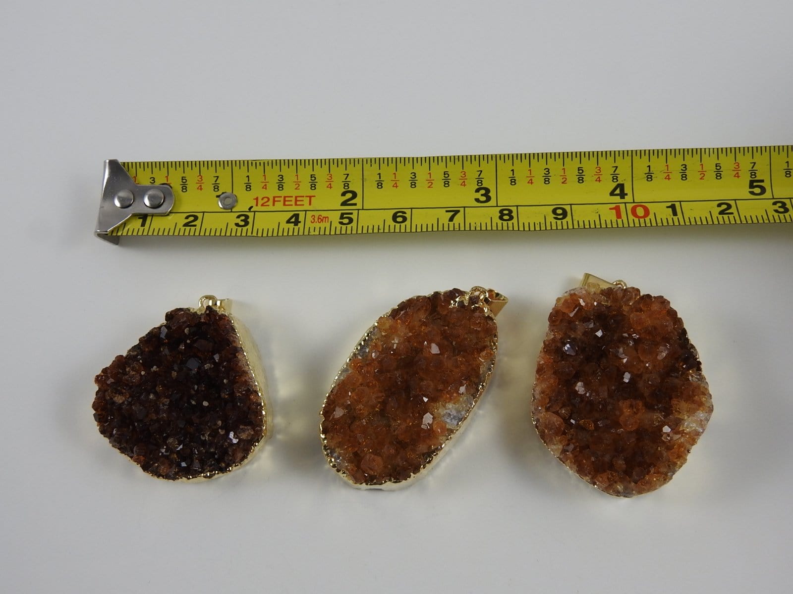 Natural Citrine Druzy Gold Foil Pendant Necklace - Elegant Healing Crystal Jewelry for Women | Perfect for Gifts, Meditation & Spiritual Healing